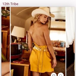 12th tribe SAN MARINO GOLD MINI DRESS. NWT